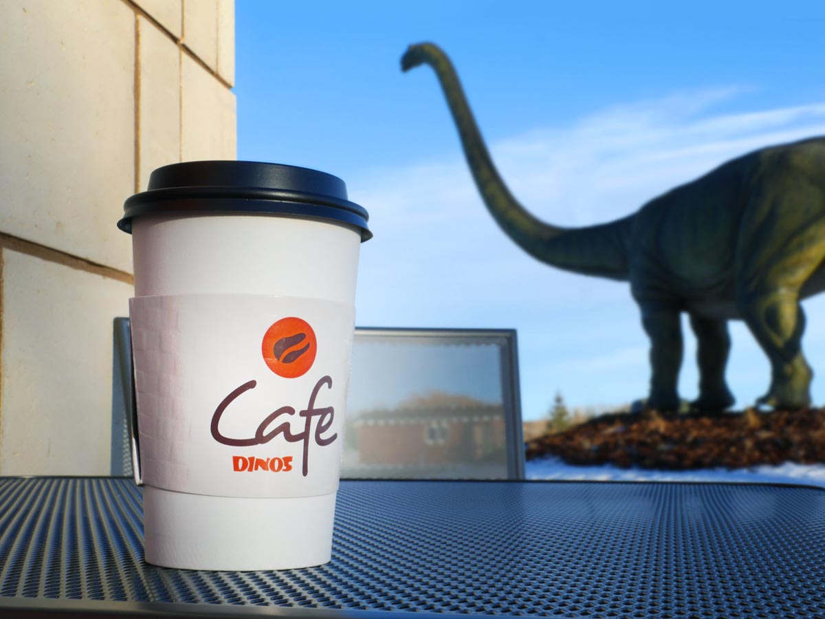 DINOS Cafe coffee cup